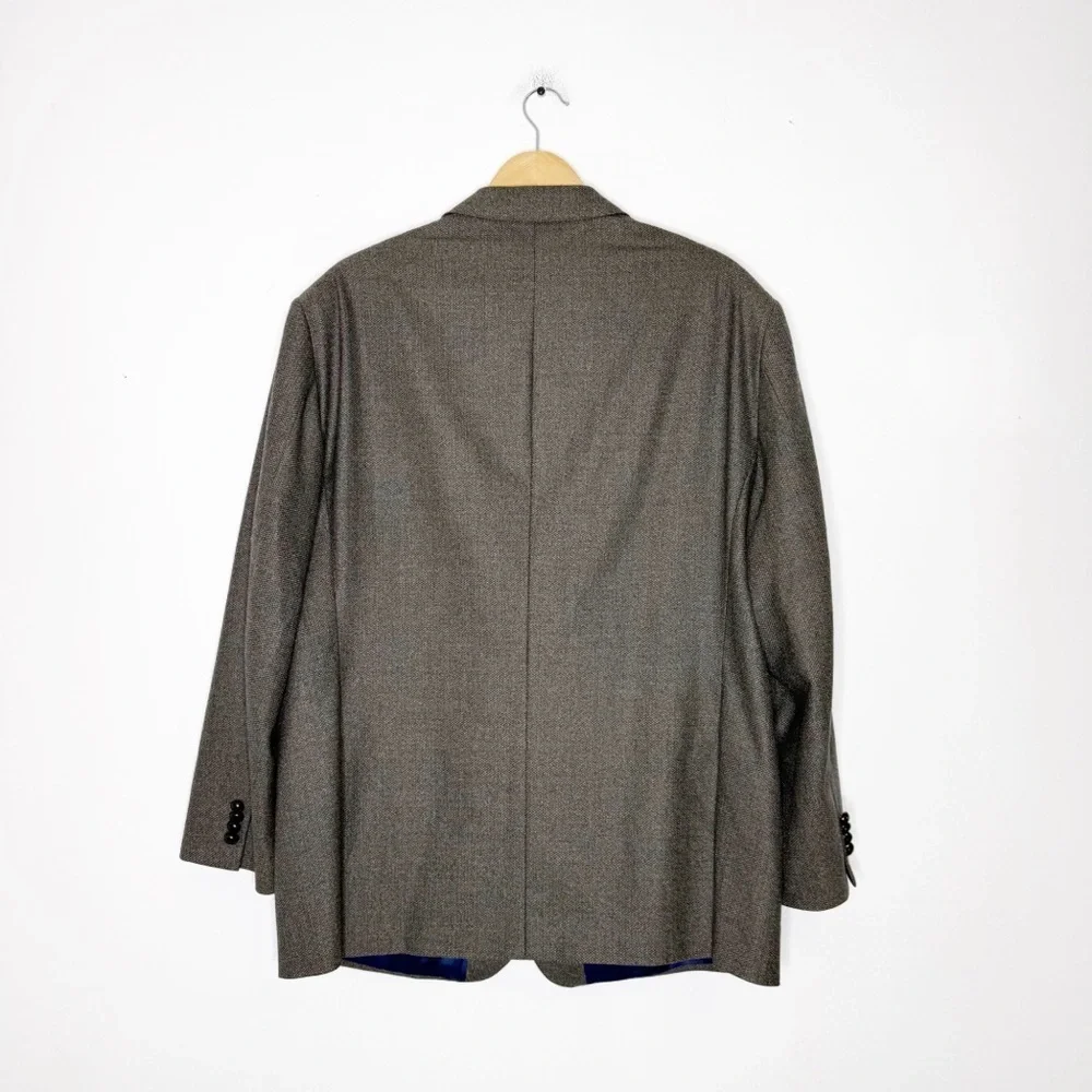 Indochino Luxury Brown Wool Blazer 50R Custom Tailored Suit Jacket